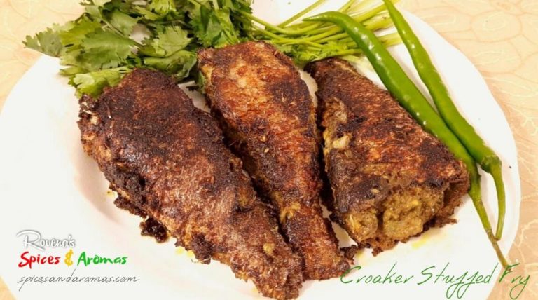 Stuffed Fish Fry – Croaker/Kallur/Koddai fish