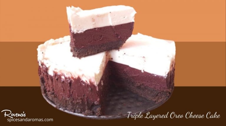 Triple Layered Oreo Cheese Cake – Yummy Rich No Bake Cake